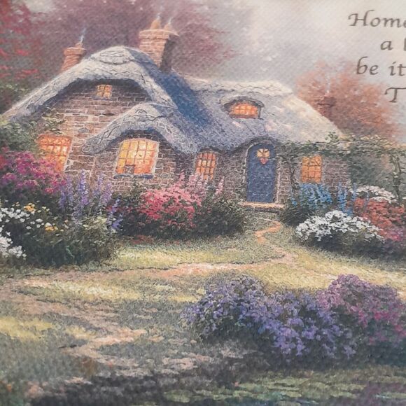 The Bradford Exchange Thomas Kinkrade Home Sweet Home Heart Shape Frame Wall Art - Picture 6 of 16